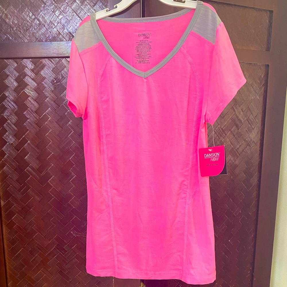 Pink Girl's Activewear Tee